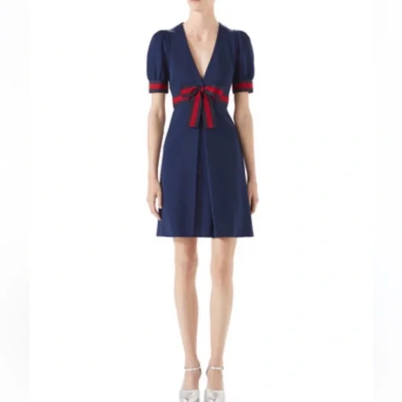 NWT Gucci Jersey V Neck Dress Style #501488 Size XS - Picture 3 of 9